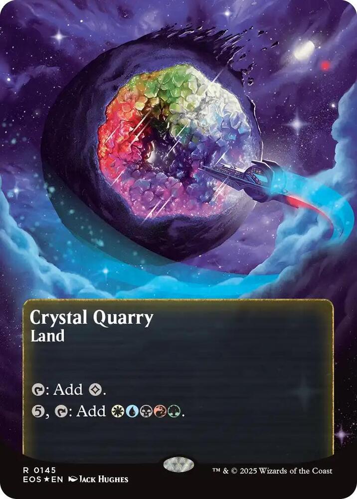 Crystal Quarry  145/45 (Edge of Eternities: Stellar Sights)  - Borderless Galaxy Foil | Good Games Modbury