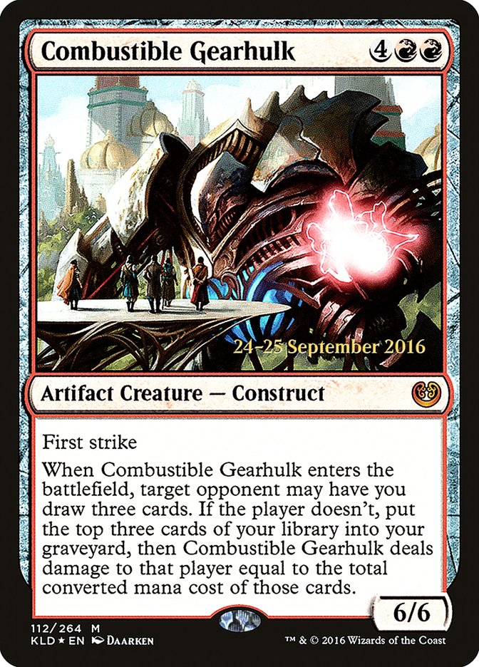 Combustible Gearhulk [Kaladesh Prerelease Promos] | Good Games Modbury