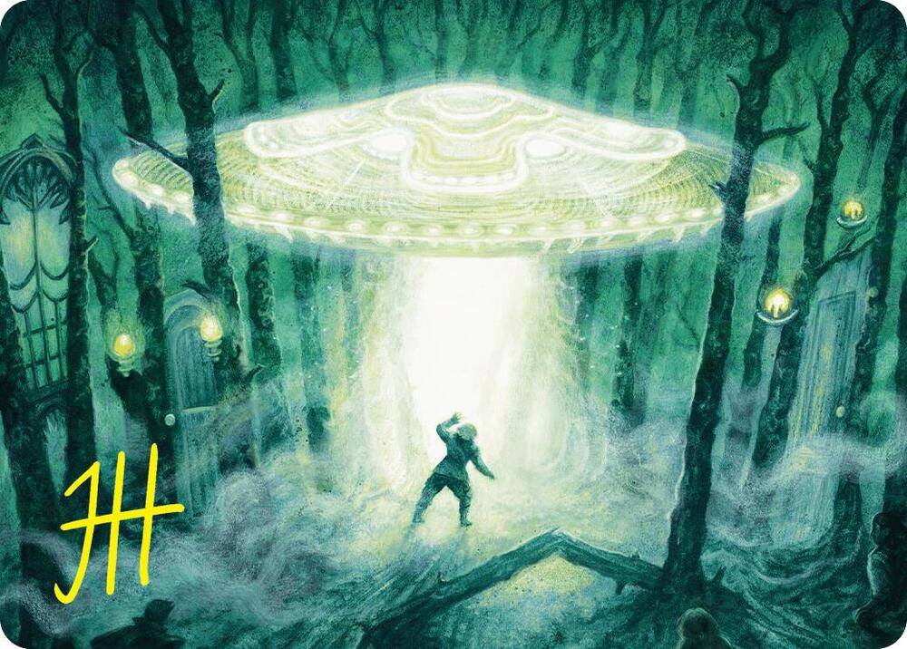 Unidentified Hovership Art Card Gold Stamped Signature 2 (Art Series: Duskmourn: House of Horror)  | Good Games Modbury