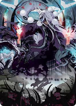 Echo of Deaths Wail Art Card 55 (Art Series: Kamigawa: Neon Dynasty)  | Good Games Modbury