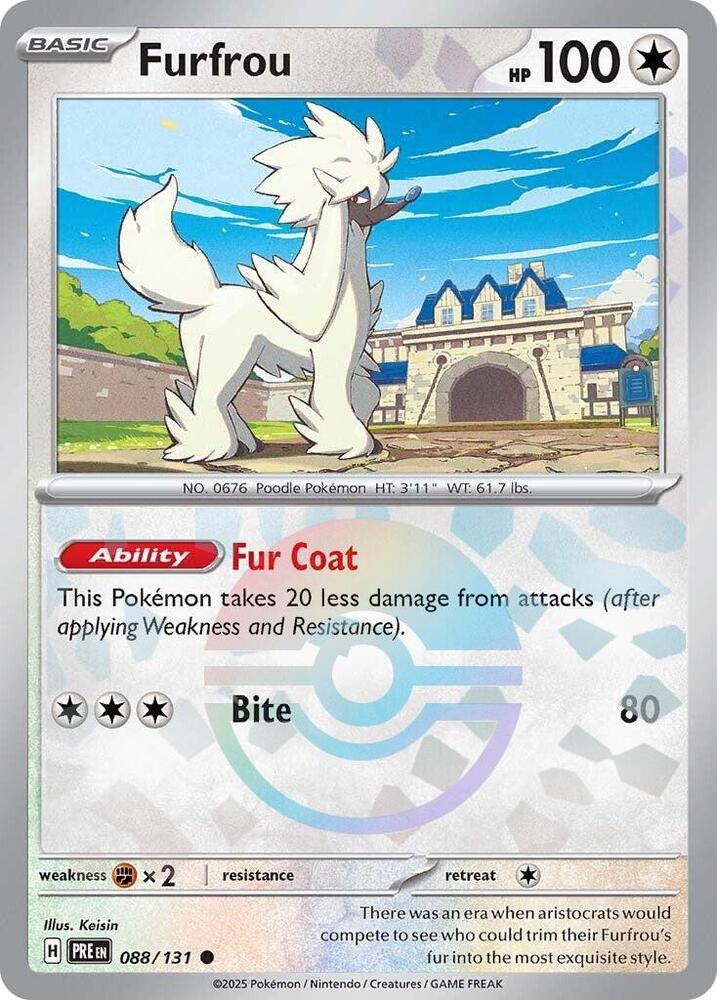 Furfrou (088/131) (Poke Ball Pattern) [Scarlet & Violet: Prismatic Evolutions] | Good Games Modbury