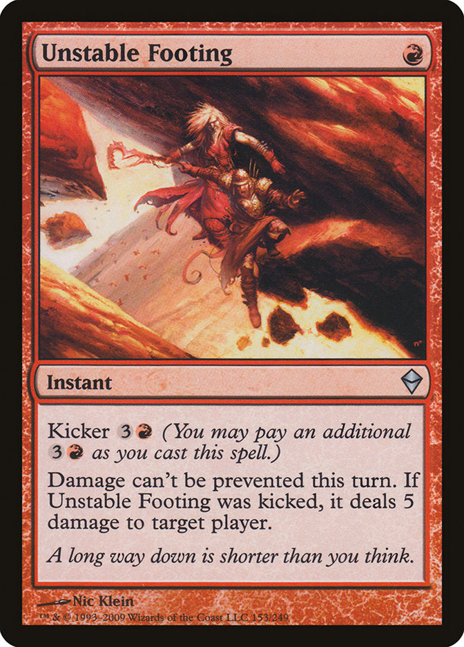 Unstable Footing 153/249 (Zendikar)  | Good Games Modbury