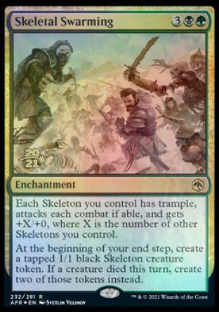 Skeletal Swarming [Dungeons & Dragons: Adventures in the Forgotten Realms Prerelease Promos] | Good Games Modbury
