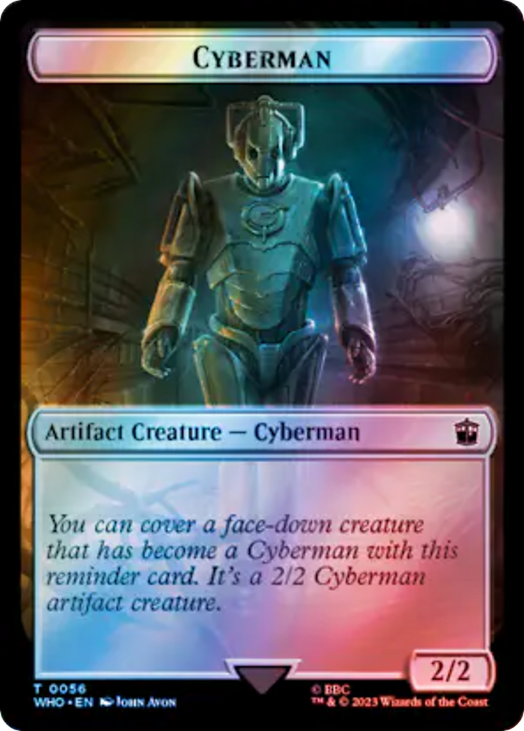 Alien // Cyberman Double-Sided Token (Surge Foil) [Doctor Who Tokens] | Good Games Modbury