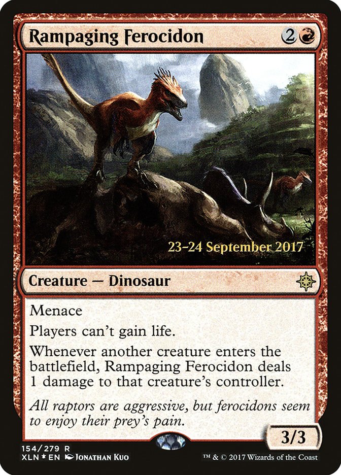 Rampaging Ferocidon [Ixalan Prerelease Promos] | Good Games Modbury