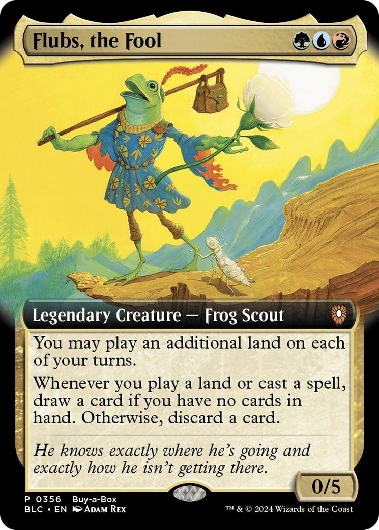 Flubs, the Fool (Buy-A-Box) (Extended Art) [Bloomburrow Promos] | Good Games Modbury