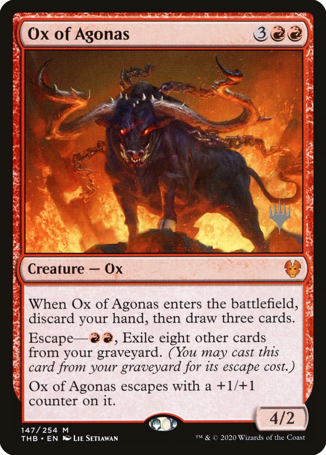 Ox of Agonas (Promo Pack) [Theros Beyond Death Promos] | Good Games Modbury