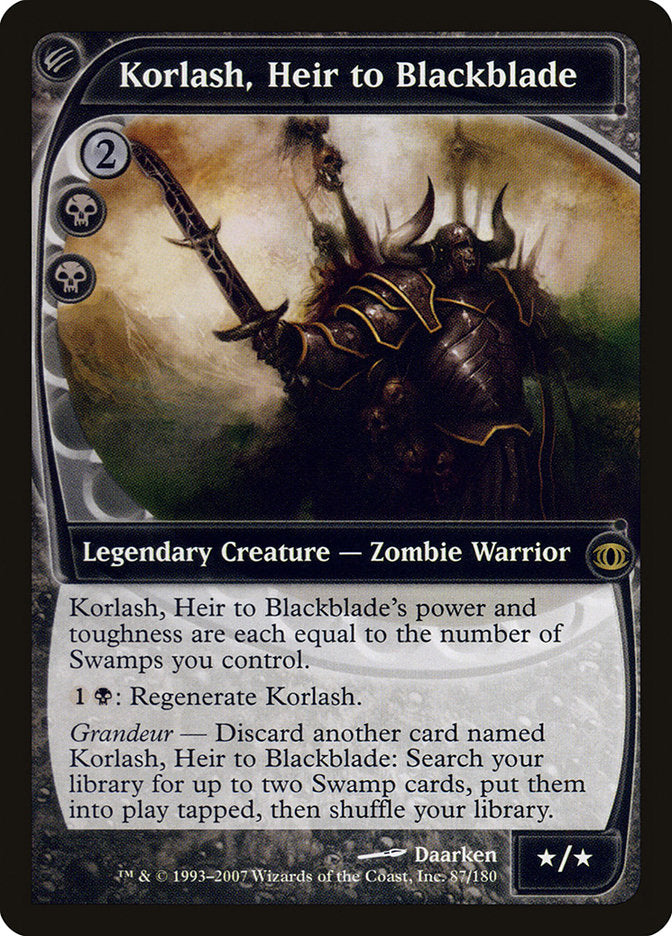 Korlash, Heir to Blackblade 87/180 (Future Sight)  - Foil | Good Games Modbury