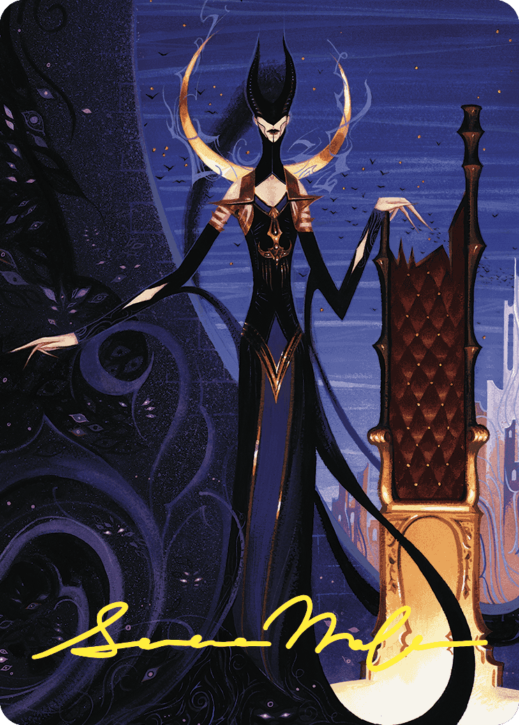 Ashiok, Wicked Manipulator Art Card (57/81) (Gold-Stamped Signature) [Wilds of Eldraine Art Series] | Good Games Modbury