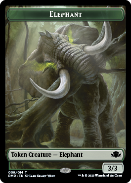 Elephant // Construct Double-Sided Token [Dominaria Remastered Tokens] | Good Games Modbury