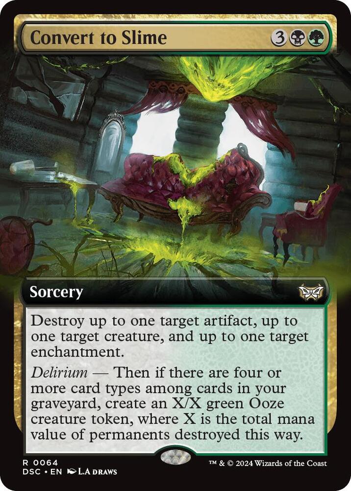 Convert to Slime 64/40 (Commander: Duskmourn: House of Horror)  - Extended Art | Good Games Modbury