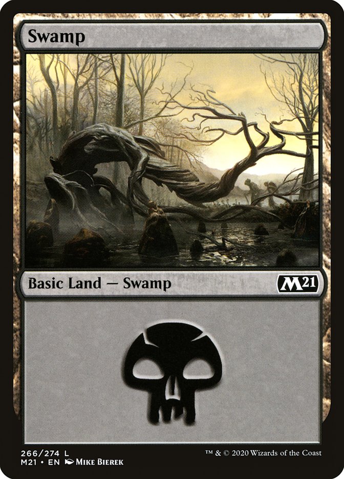 Swamp (266) [Core Set 2021] | Good Games Modbury