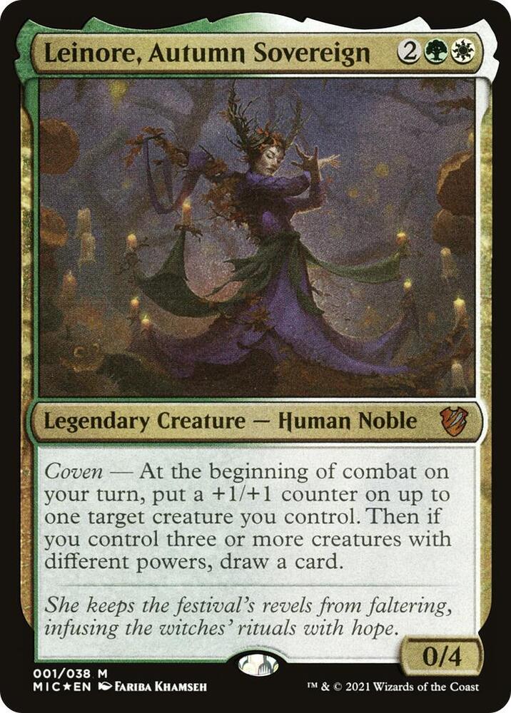 Leinore Autumn Sovereign Display Commander Thick Stock 1 (Commander: Innistrad: Midnight Hunt)  - Foil | Good Games Modbury