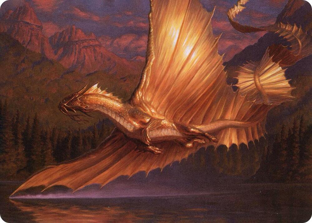 Adult Gold Dragon Art Card 58 (Art Series: Adventures in the Forgotten Realms)  | Good Games Modbury
