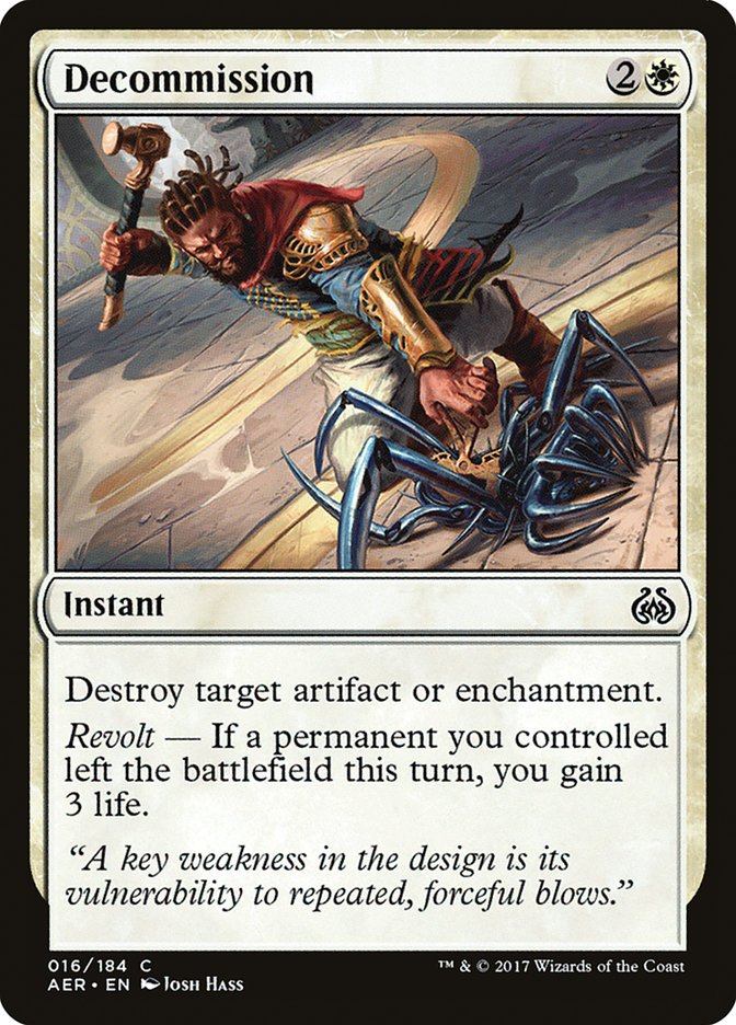Decommission 16/184 (Aether Revolt)  | Good Games Modbury