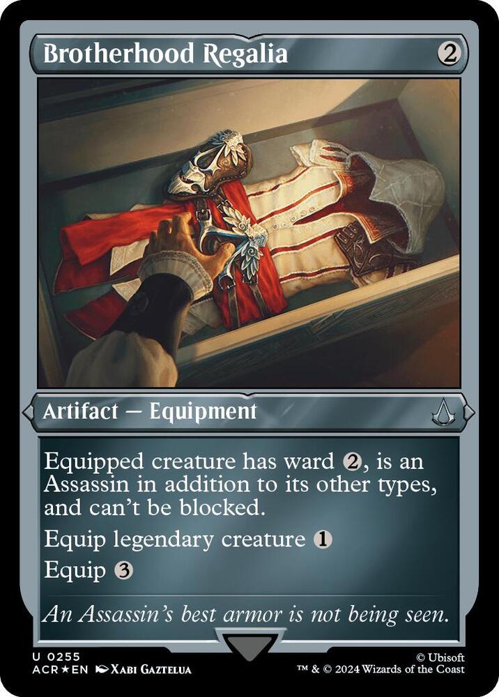 Brotherhood Regalia 255 (Universes Beyond: Assassin's Creed)  - Etched Foil | Good Games Modbury