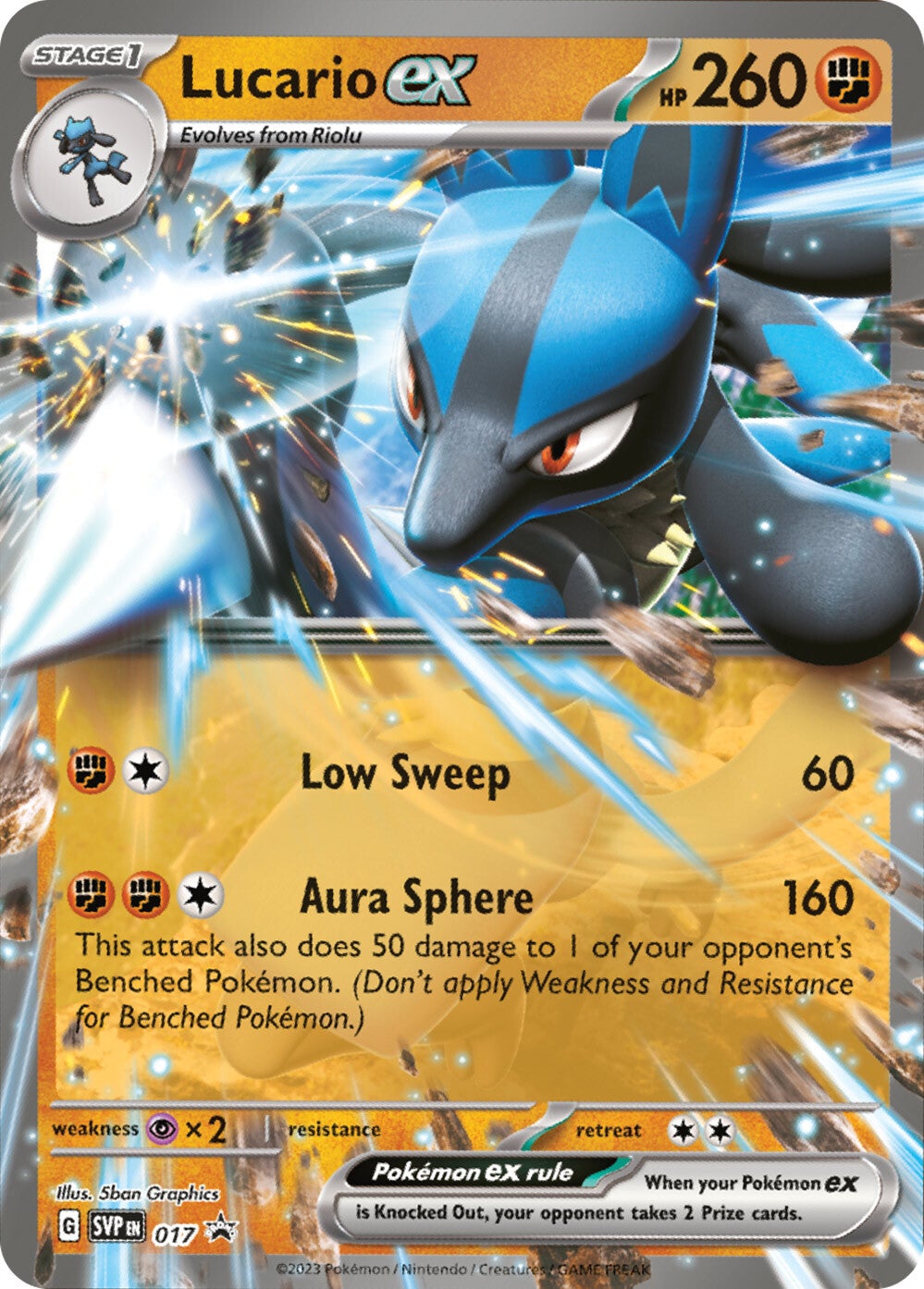 Lucario ex (017) [Scarlet & Violet: Black Star Promos] | Good Games Modbury