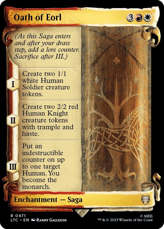 Oath of Eorl Showcase Scrolls 471 (Commander: The Lord of the Rings: Tales of Middle-earth)  - Showcase Scroll Foil | Good Games Modbury