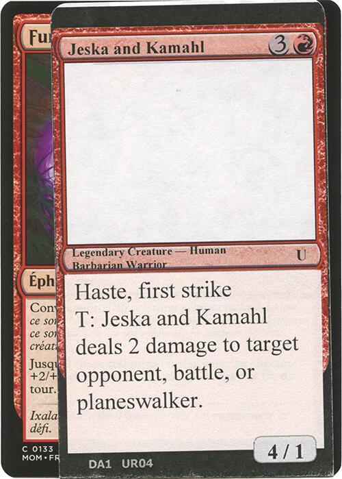 Jeska and Kamahl UR04b/477 (Un-Known Event Playtest Cards)  | Good Games Modbury