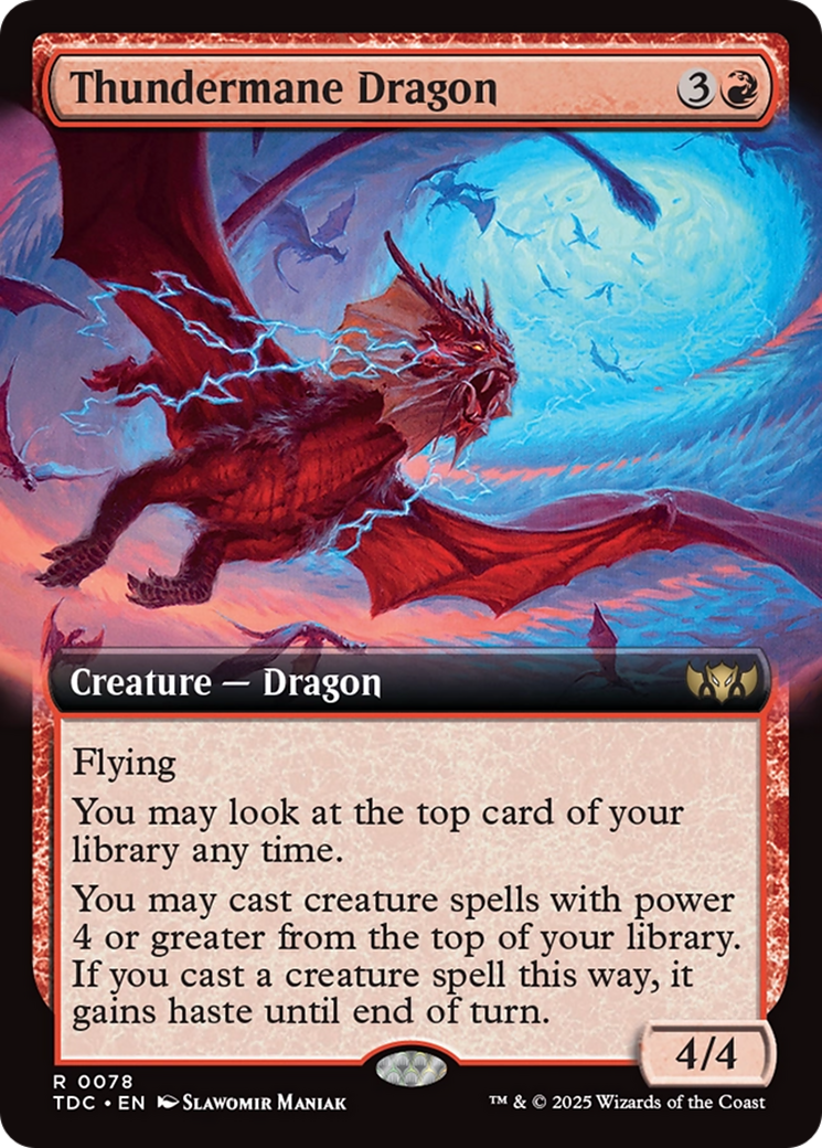 Thundermane Dragon (Extended Art) [Tarkir: Dragonstorm Commander] | Good Games Modbury