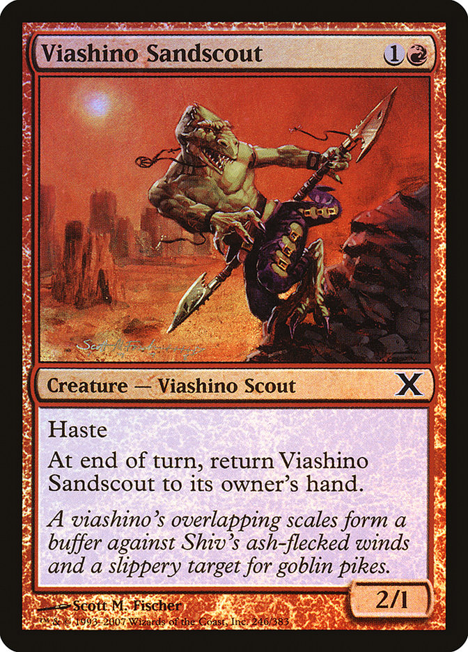 Viashino Sandscout (Premium Foil) [Tenth Edition] | Good Games Modbury