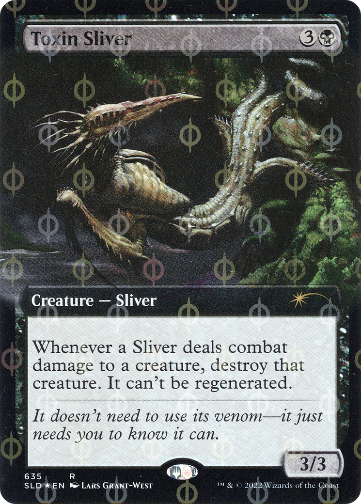 Toxin Sliver (Extended Art) (Step-and-Compleat Foil) [Secret Lair Drop Promos] | Good Games Modbury