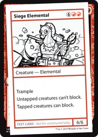 Siege Elemental (2021 Edition) [Mystery Booster Playtest Cards] | Good Games Modbury