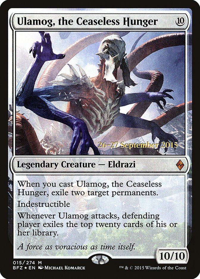 Ulamog, the Ceaseless Hunger [Battle for Zendikar Prerelease Promos] | Good Games Modbury