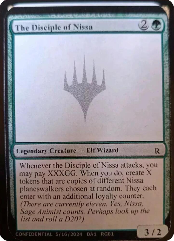 The Disciple of Nissa RG01b/477 (Un-Known Event Playtest Cards)  | Good Games Modbury
