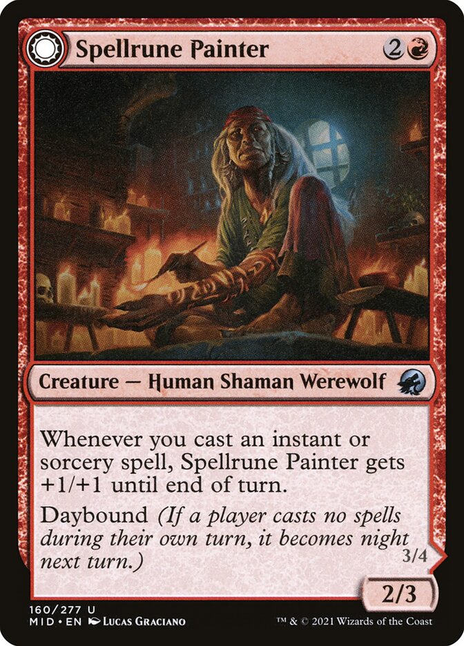 Spellrune Painter // Spellrune Howler 160/277 (Innistrad: Midnight Hunt)  | Good Games Modbury