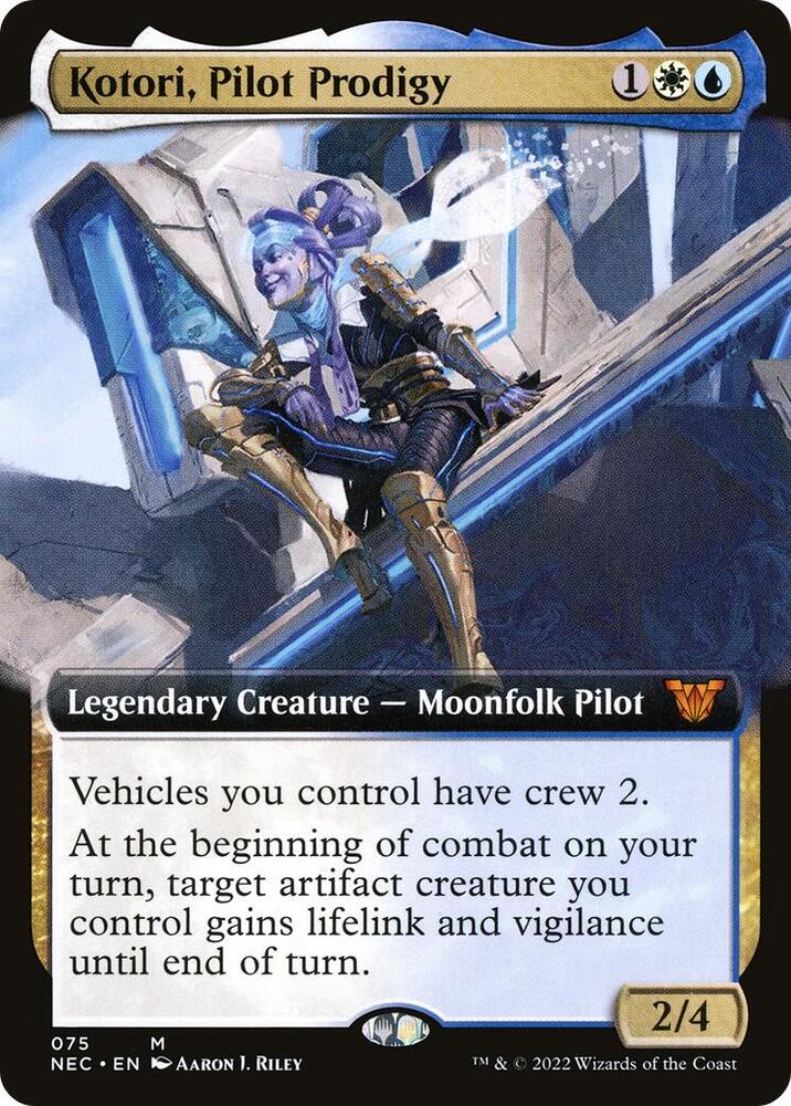Kotori, Pilot Prodigy 75/38 (Commander: Kamigawa: Neon Dynasty)  - Extended Art | Good Games Modbury