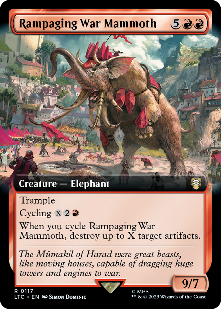 Rampaging War Mammoth (Extended Art) [The Lord of the Rings: Tales of Middle-Earth Commander] | Good Games Modbury