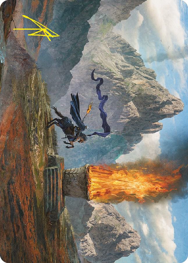 Call for Aid Art Card Gold Stamped Signature 60 (Art Series: Universes Beyond: The Lord of the Rings: Tales of Middle-earth)  | Good Games Modbury