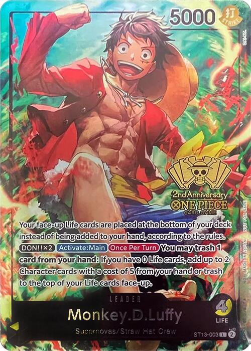 Monkey.D.Luffy (2nd Anniversary Tournament) [One Piece Promotion Cards] | Good Games Modbury