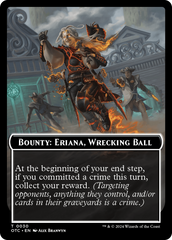 Bounty: Eriana, Wrecking Ball // Bounty Rules Double-Sided Token [Outlaws of Thunder Junction Commander Tokens] | Good Games Modbury