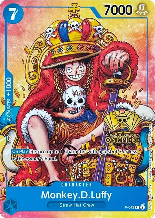 Monkey.D.Luffy (2nd Anniversary Stamped Promo) [One Piece Promotion Cards] | Good Games Modbury