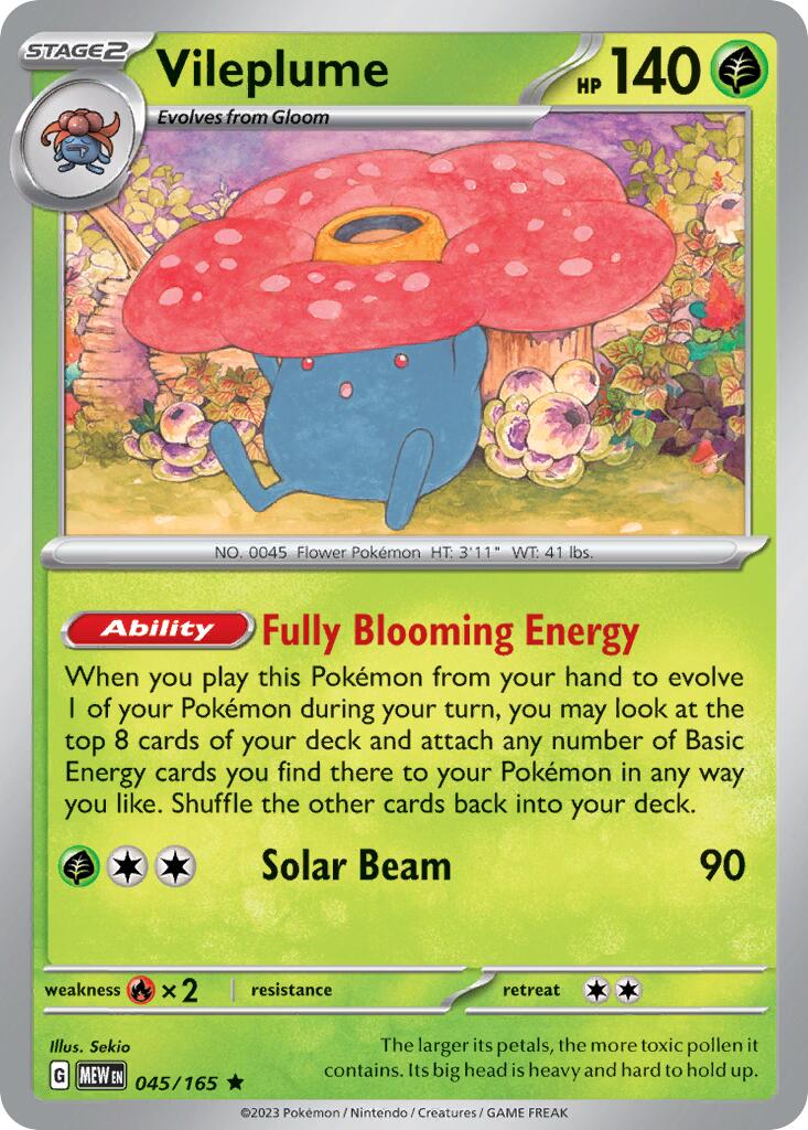 Vileplume (045/165) (Theme Deck Exclusive) [Scarlet & Violet 151] | Good Games Modbury