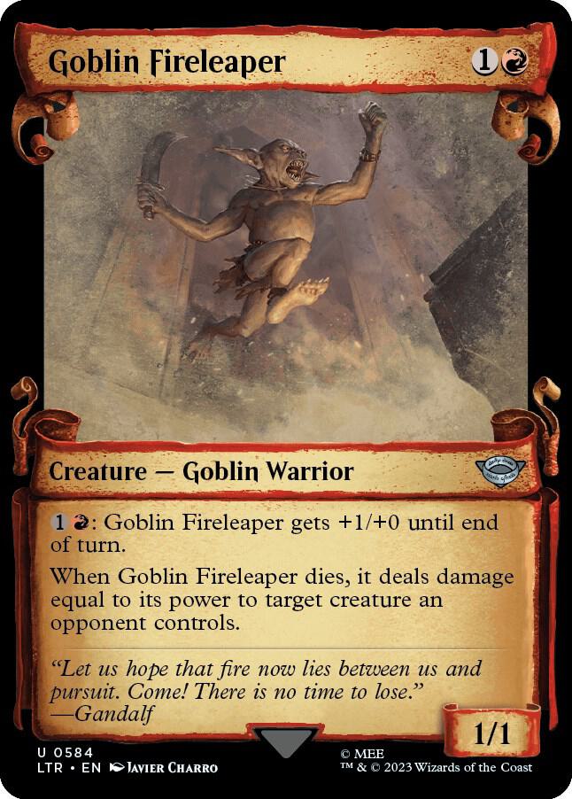 Goblin Fireleaper 584/281 (Universes Beyond: The Lord of the Rings: Tales of Middle-earth)  - Showcase Scroll | Good Games Modbury