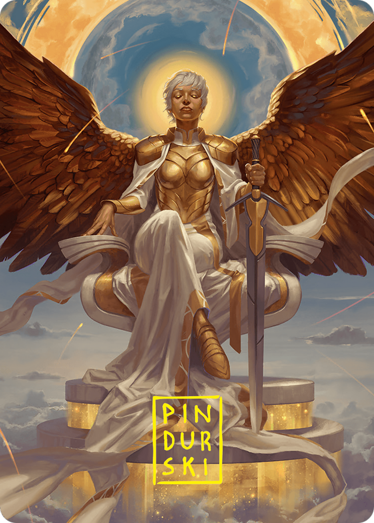 Herald of Eternal Dawn Art Card (27/54) (Gold-Stamped Signature) [Foundations Art Series] | Good Games Modbury