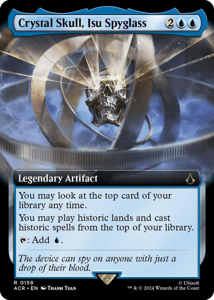 Crystal Skull, Isu Spyglass 158 (Universes Beyond: Assassin's Creed)  - Extended Art Foil | Good Games Modbury
