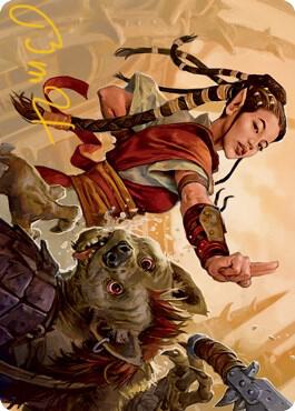 Half Elf Monk Art Card Gold Stamped Signature 28 (Art Series: Adventures in the Forgotten Realms)  | Good Games Modbury