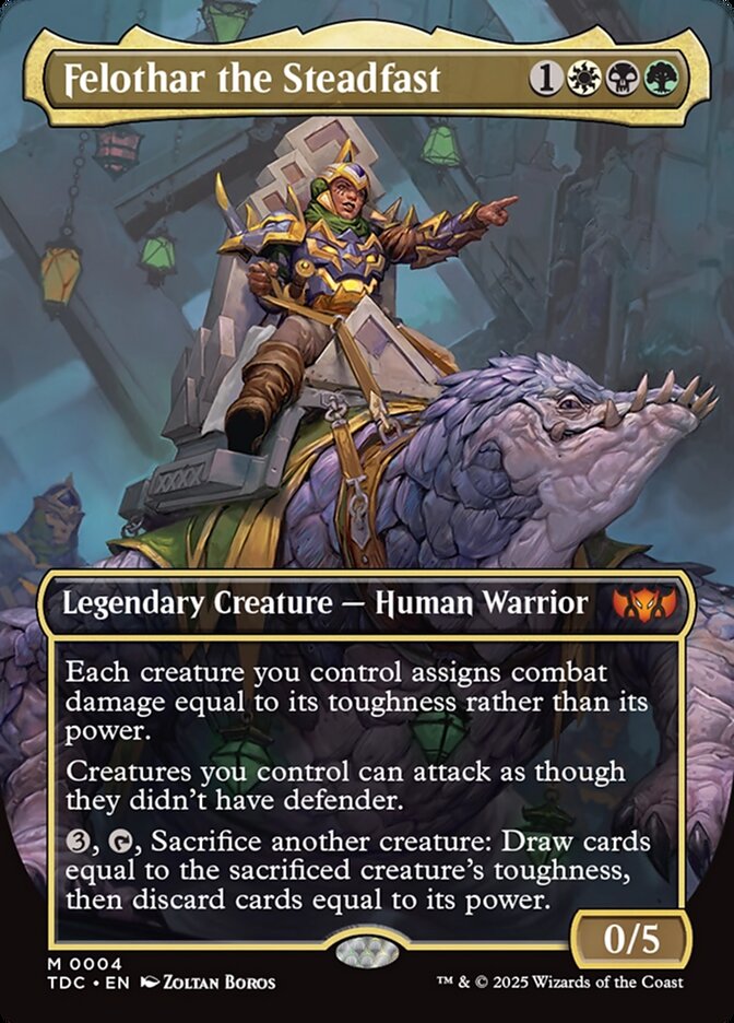 Felothar the Steadfast 4 (Commander: Tarkir: Dragonstorm)  - Borderless | Good Games Modbury