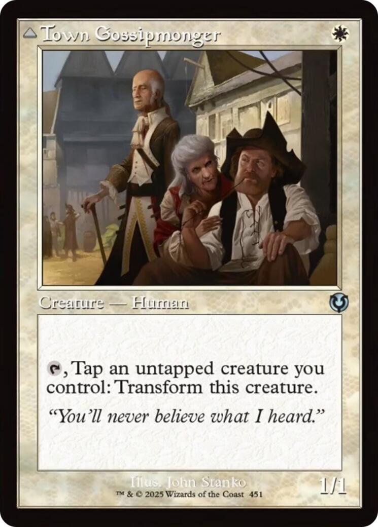 Town Gossipmonger // Incited Rabble (Retro Frame) [Innistrad Remastered] | Good Games Modbury