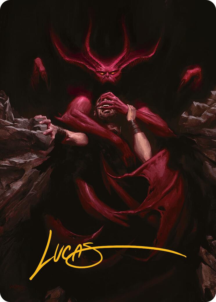 Infernal Grasp Art Card (Gold-Stamped Signature) [Innistrad Remastered Art Series] | Good Games Modbury