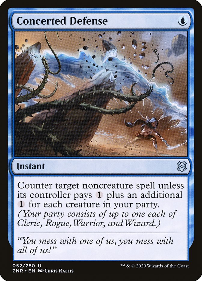 Concerted Defense 52/280 (Zendikar Rising)  - Foil | Good Games Modbury