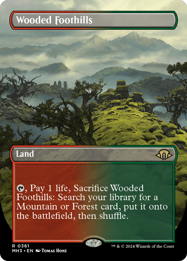 Wooded Foothills (Borderless) [Modern Horizons 3] | Good Games Modbury