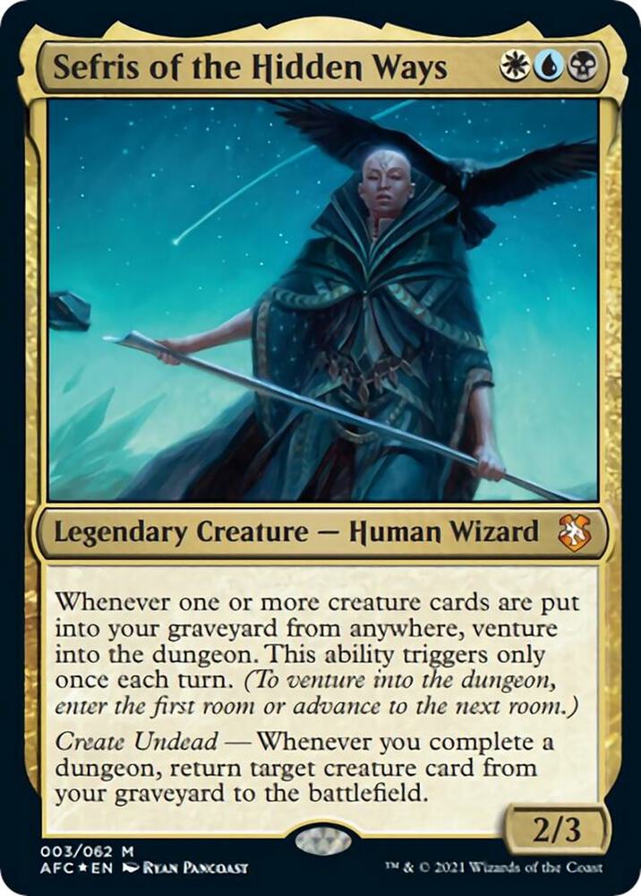 Sefris of the Hidden Ways Display Commander Thick Stock 3 (Commander: Adventures in the Forgotten Realms)  - Foil | Good Games Modbury