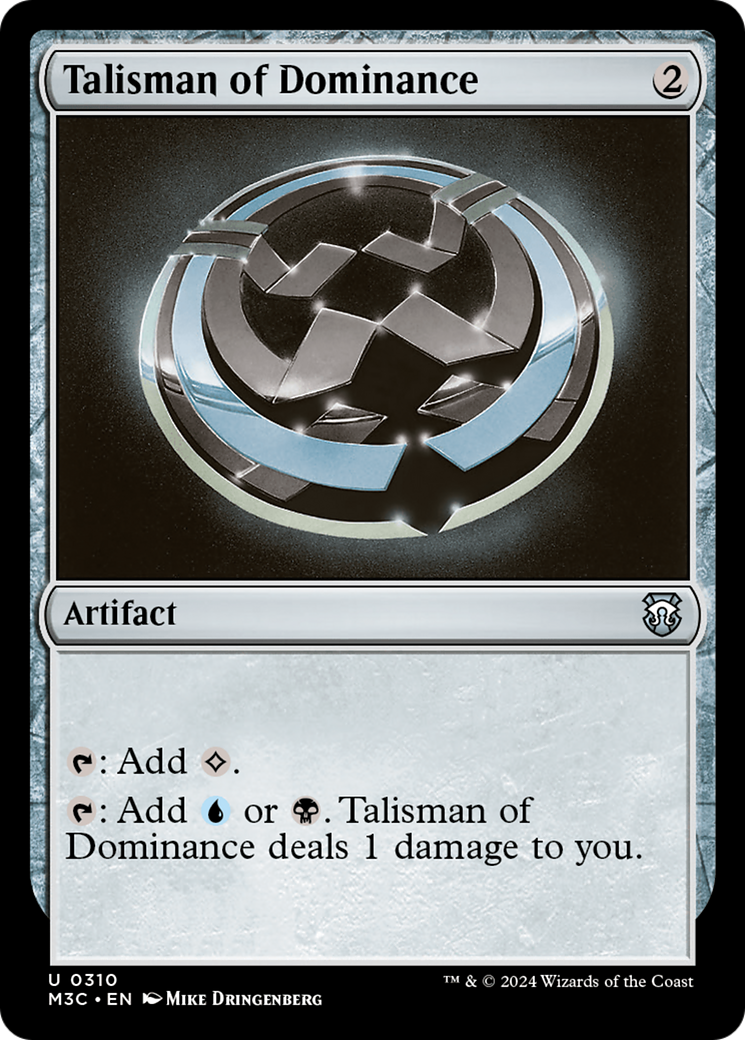 Talisman of Dominance (Ripple Foil) [Modern Horizons 3 Commander] | Good Games Modbury