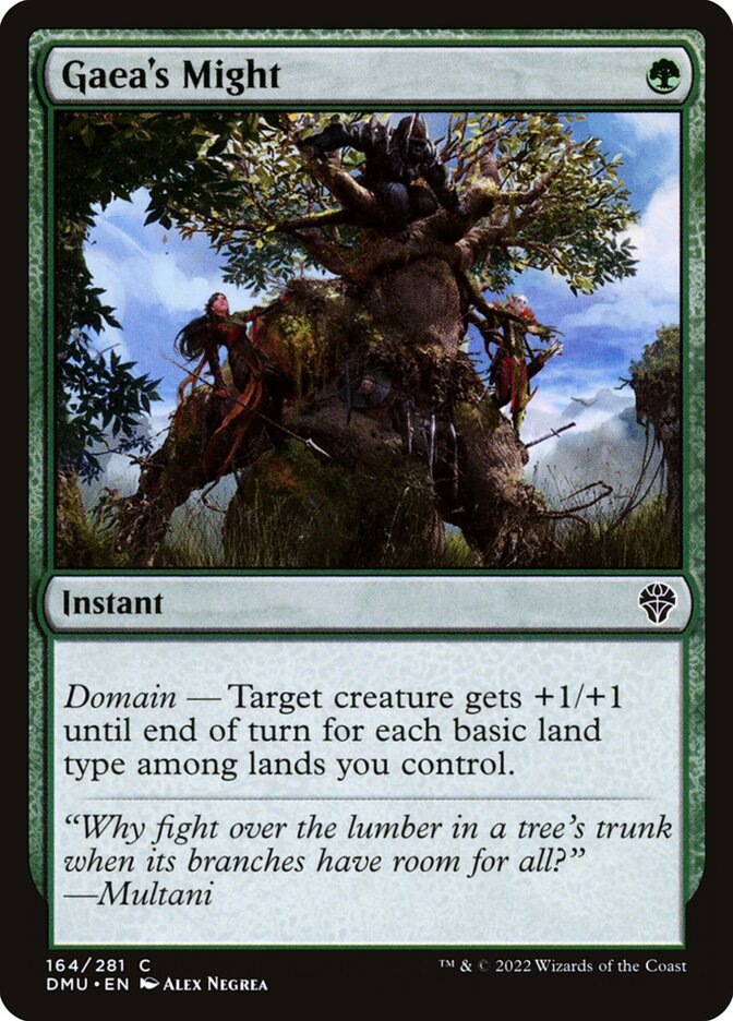 Gaea's Might 164/281 (Dominaria United)  - Foil | Good Games Modbury