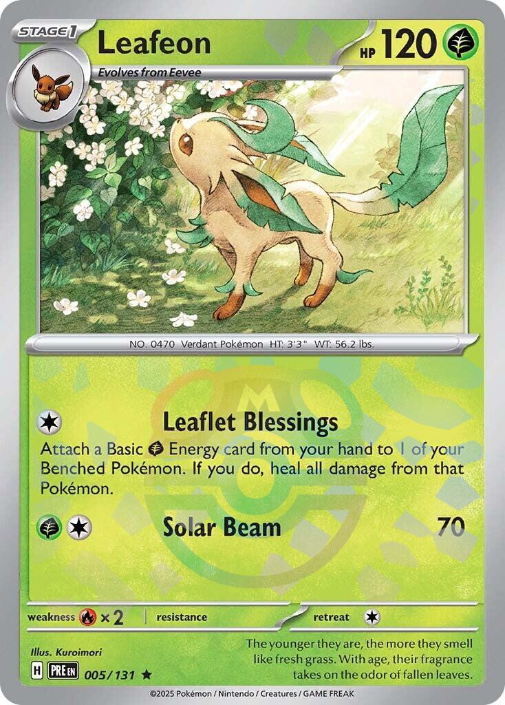 Leafeon (005/131) (Master Ball Pattern) [Scarlet & Violet: Prismatic Evolutions] | Good Games Modbury